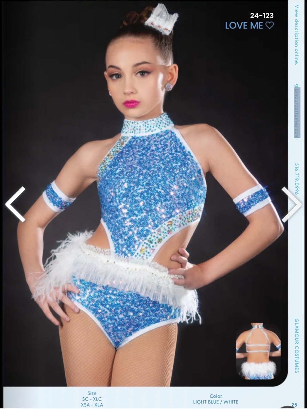 Glamour Sequin Dance Set with Feather Trim